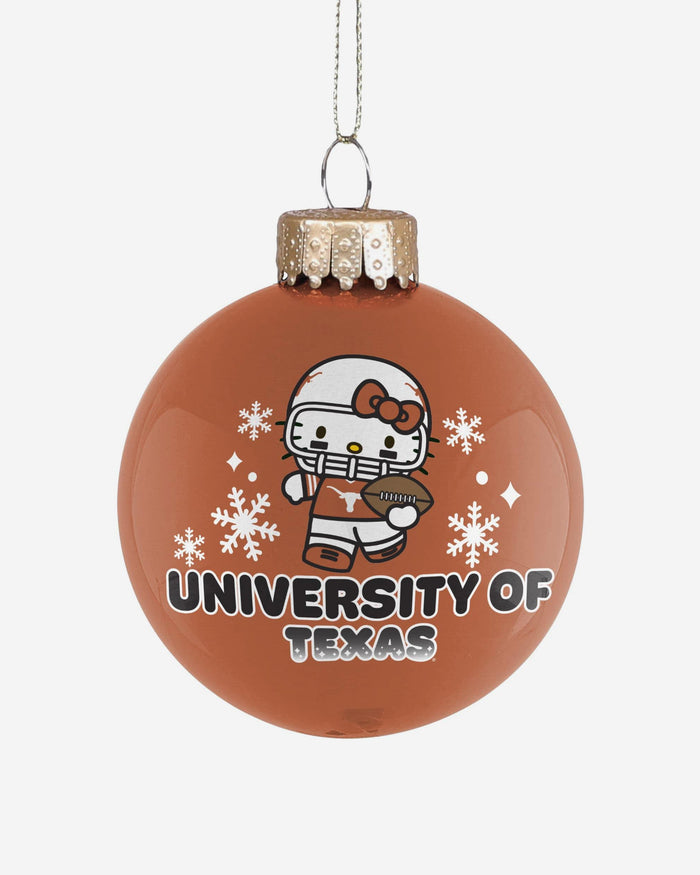 Texas Longhorns Hello Kitty® Glass Ball Ornament FOCO - FOCO.com