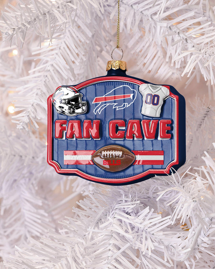 Buffalo Bills Blown Glass Fan Cave Ornament FOCO - FOCO.com