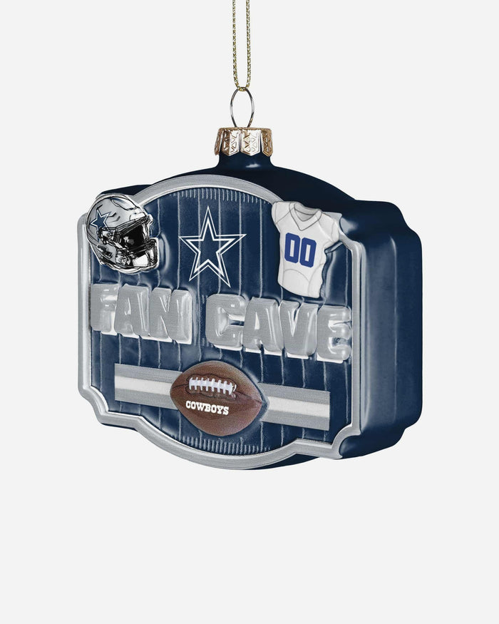 Dallas Cowboys Blown Glass Fan Cave Ornament FOCO - FOCO.com
