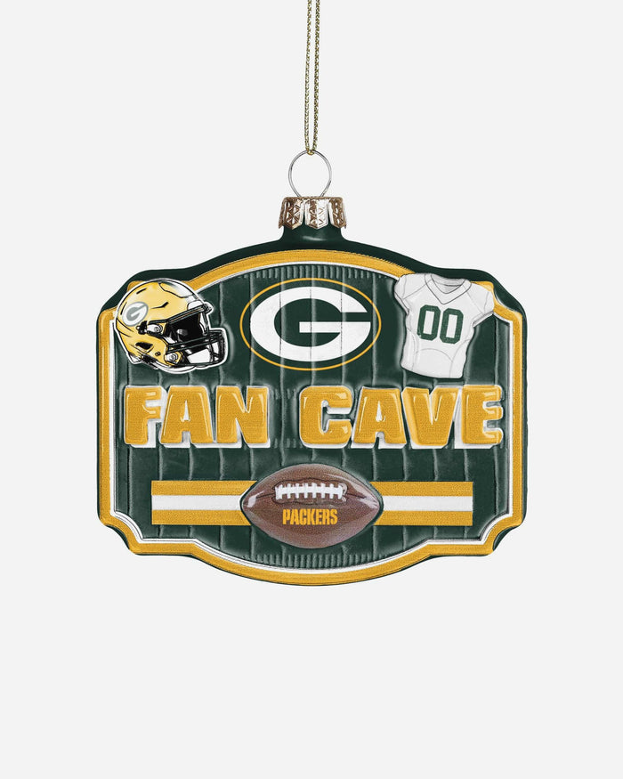 Green Bay Packers Blown Glass Fan Cave Ornament FOCO - FOCO.com