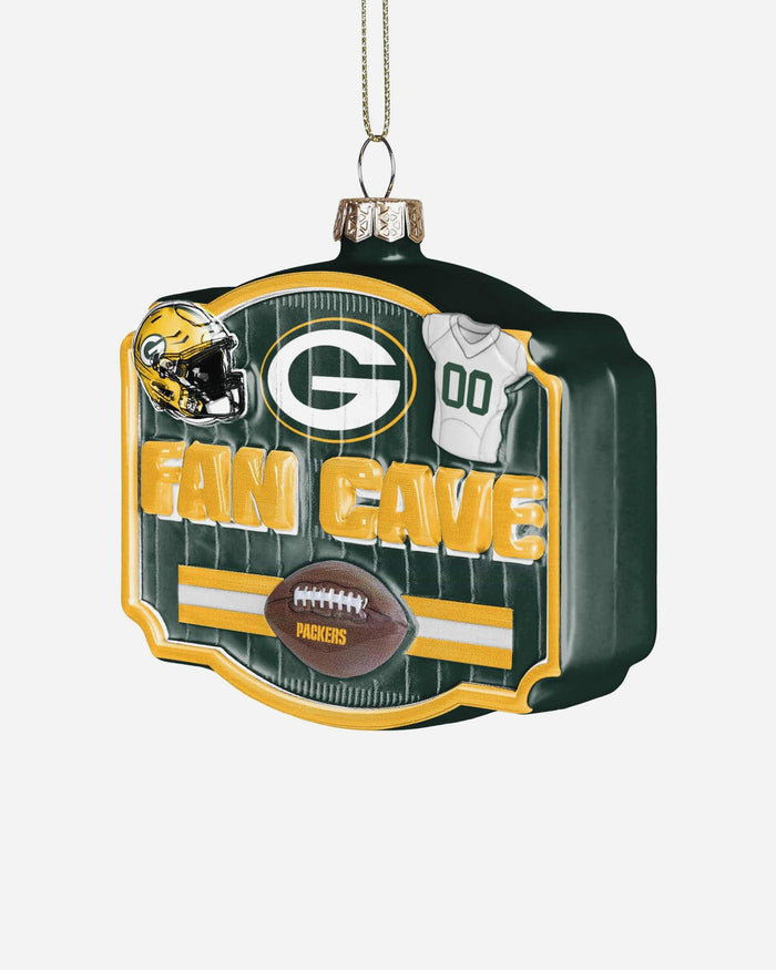 Green Bay Packers Blown Glass Fan Cave Ornament FOCO - FOCO.com