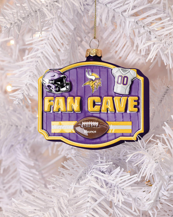 Minnesota Vikings Blown Glass Fan Cave Ornament FOCO - FOCO.com