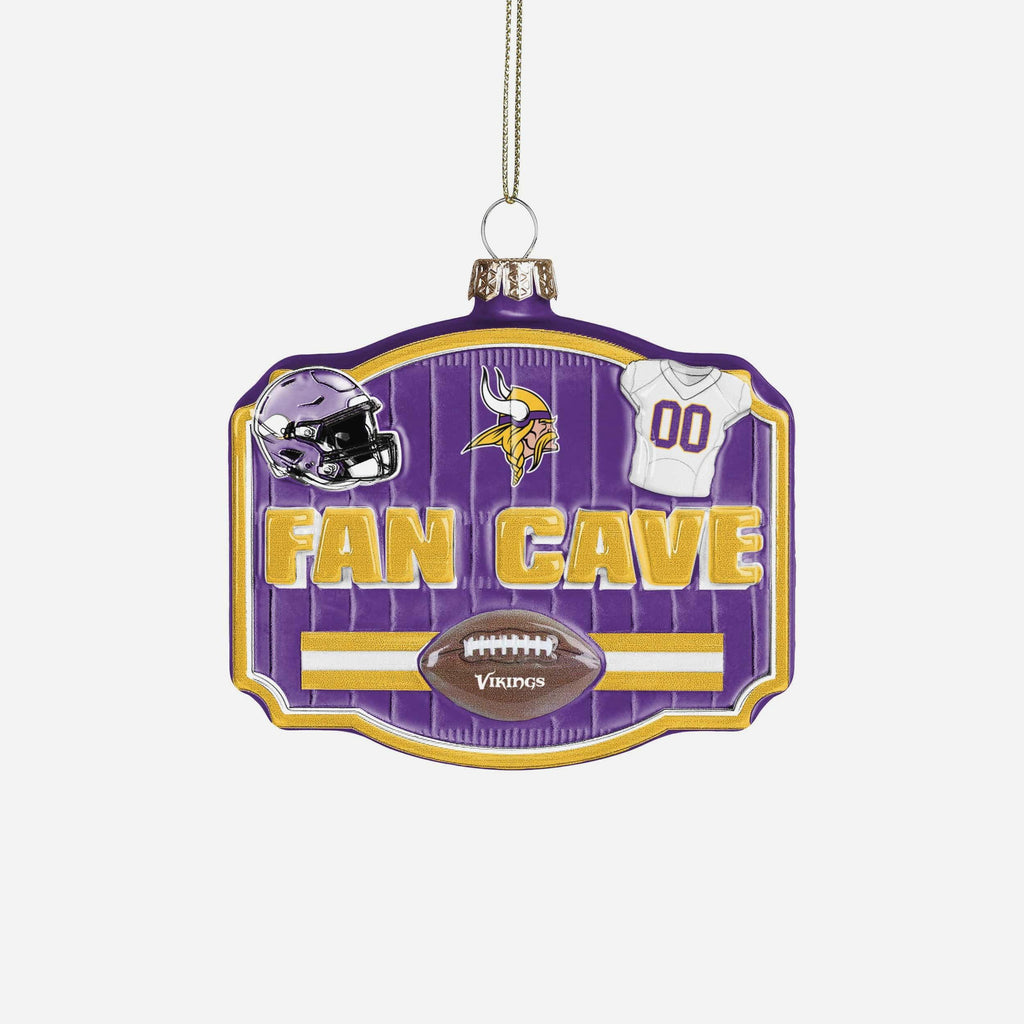 Minnesota Vikings Blown Glass Fan Cave Ornament FOCO - FOCO.com