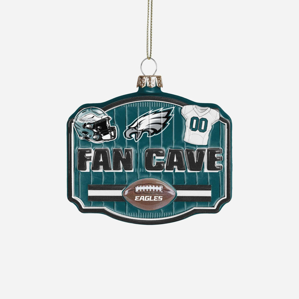 Philadelphia Eagles Blown Glass Fan Cave Ornament FOCO - FOCO.com