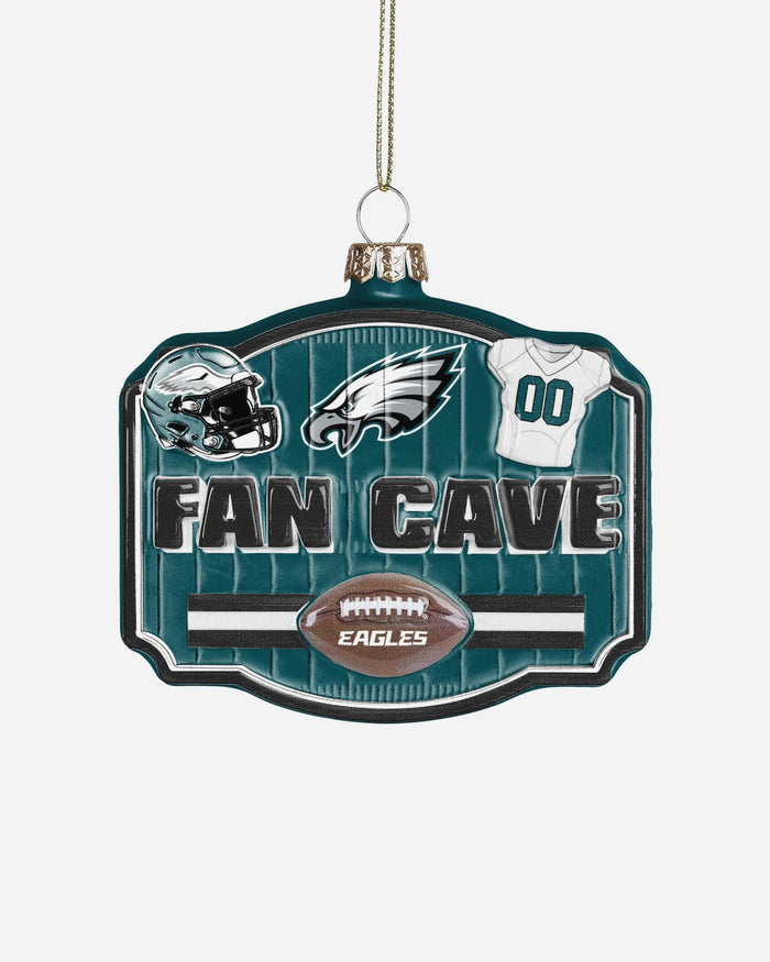 Philadelphia Eagles Blown Glass Fan Cave Ornament FOCO - FOCO.com