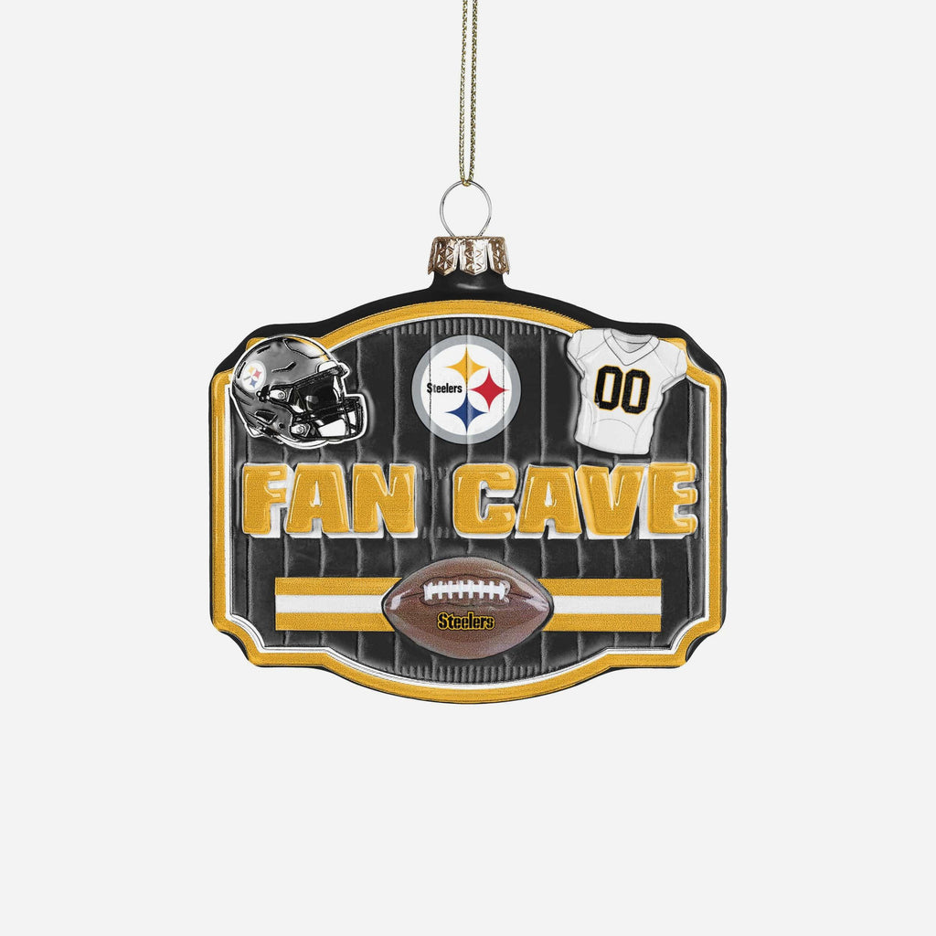 Pittsburgh Steelers Blown Glass Fan Cave Ornament FOCO - FOCO.com