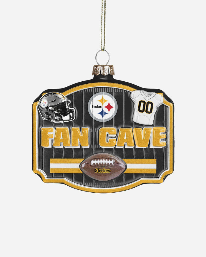 Pittsburgh Steelers Blown Glass Fan Cave Ornament FOCO - FOCO.com