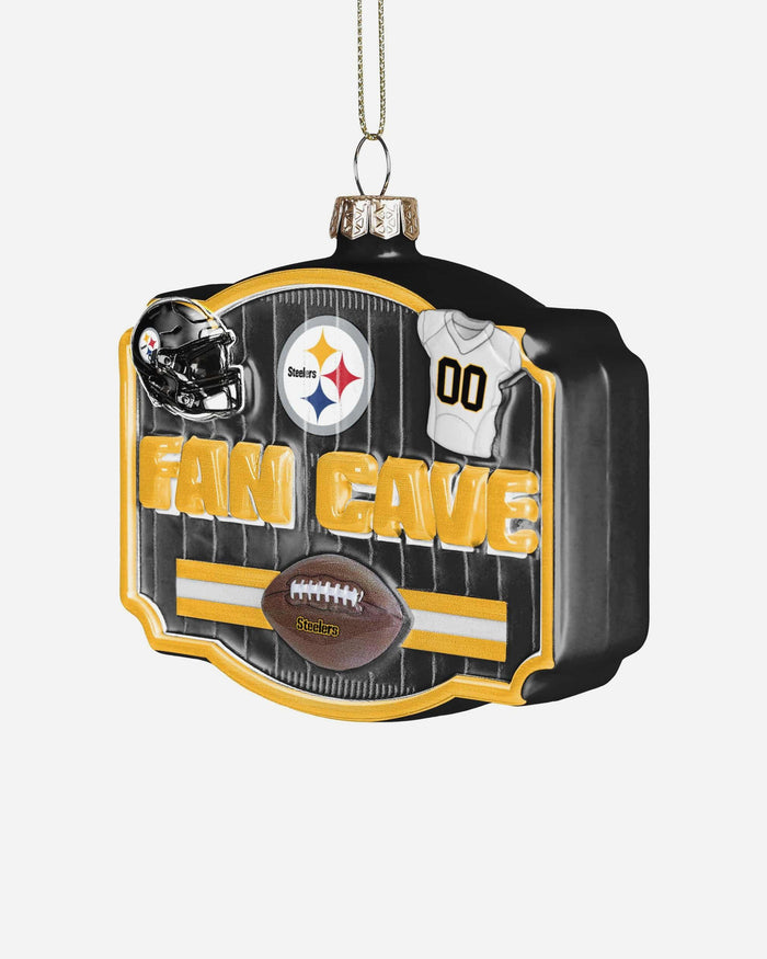 Pittsburgh Steelers Blown Glass Fan Cave Ornament FOCO - FOCO.com