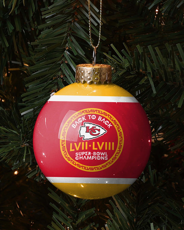 Kansas City Chiefs Super Bowl LVIII Champions Glass Ball Ornament FOCO - FOCO.com