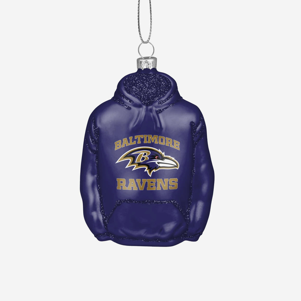 Baltimore Ravens Glitter Hoodie Ornament FOCO - FOCO.com