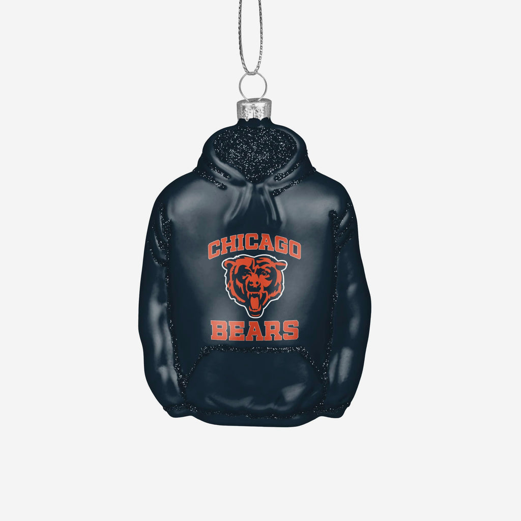 Chicago Bears Glitter Hoodie Ornament FOCO - FOCO.com