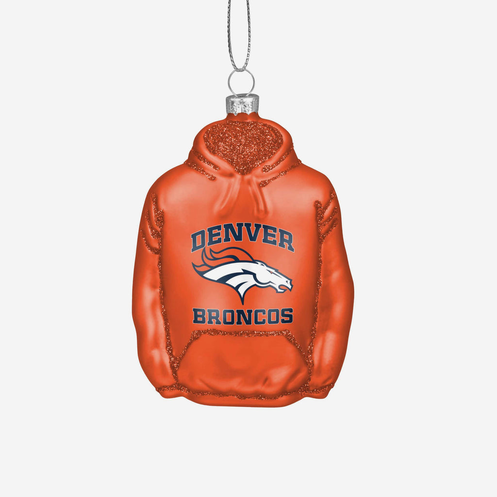 Denver Broncos Glitter Hoodie Ornament FOCO - FOCO.com