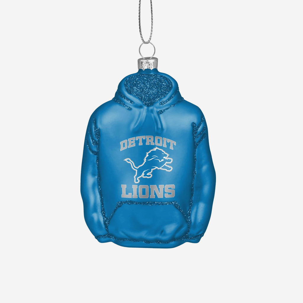 Detroit Lions Glitter Hoodie Ornament FOCO - FOCO.com