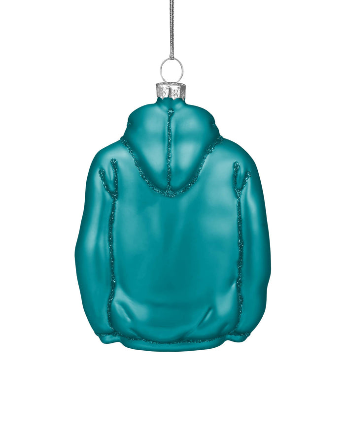 Miami Dolphins Glitter Hoodie Ornament FOCO - FOCO.com