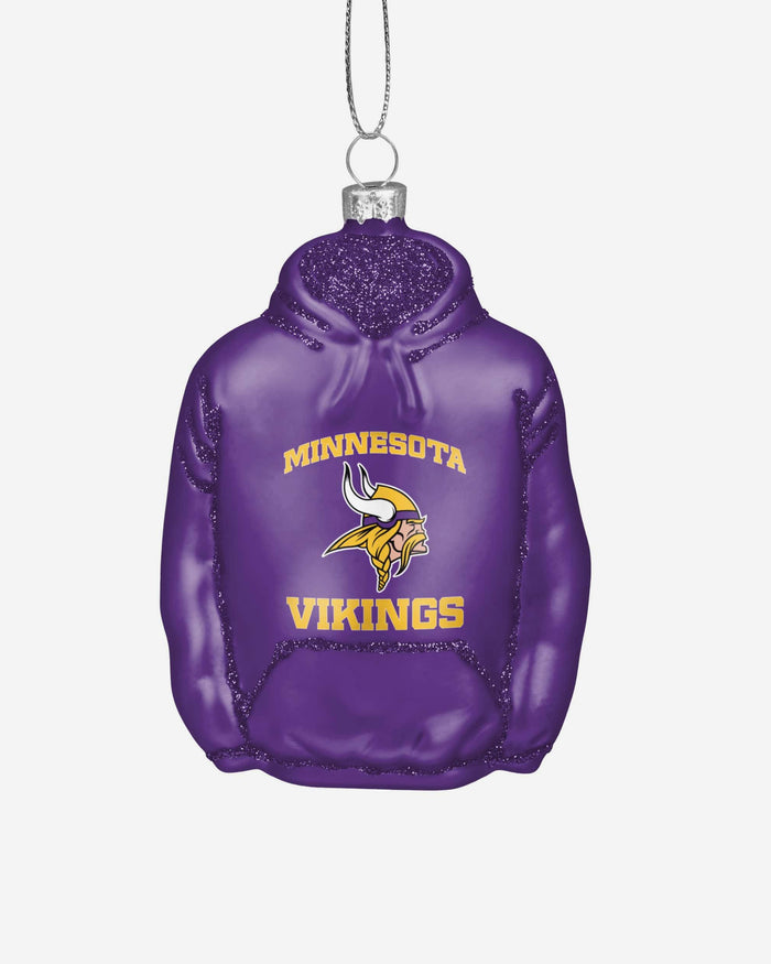 Minnesota Vikings Glitter Hoodie Ornament FOCO - FOCO.com