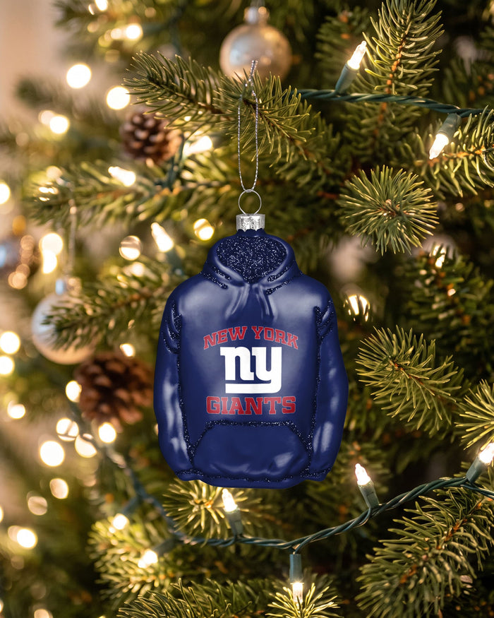 New York Giants Glitter Hoodie Ornament FOCO - FOCO.com