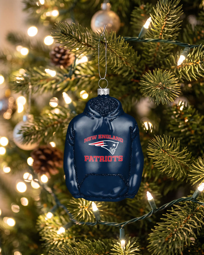 New England Patriots Glitter Hoodie Ornament FOCO - FOCO.com