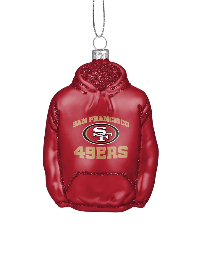 San Francisco 49ers Glitter Hoodie Ornament FOCO - FOCO.com