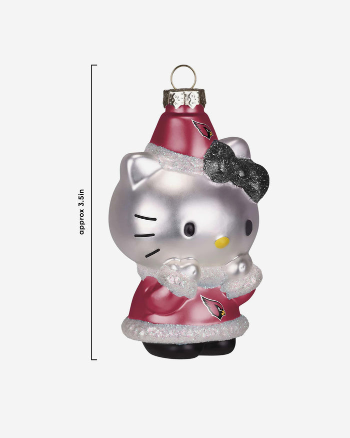 Arizona Cardinals Hello Kitty® Glitter Ornament FOCO - FOCO.com