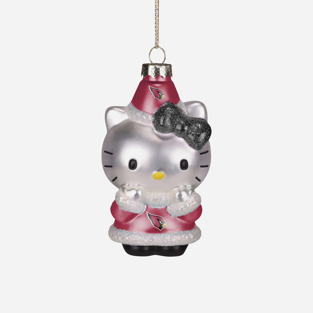 Arizona Cardinals Hello Kitty® Glitter Ornament FOCO - FOCO.com