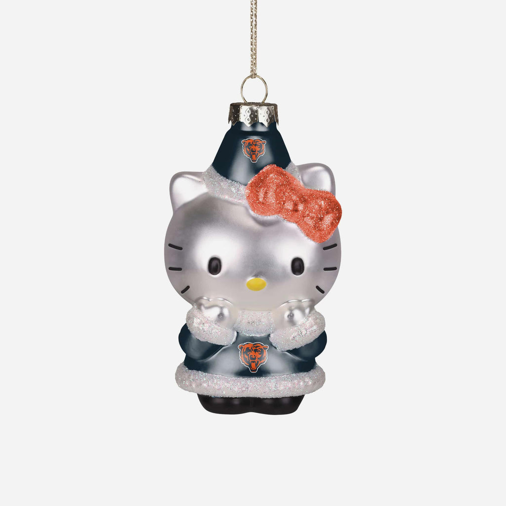 Chicago Bears Hello Kitty® Glitter Ornament FOCO - FOCO.com