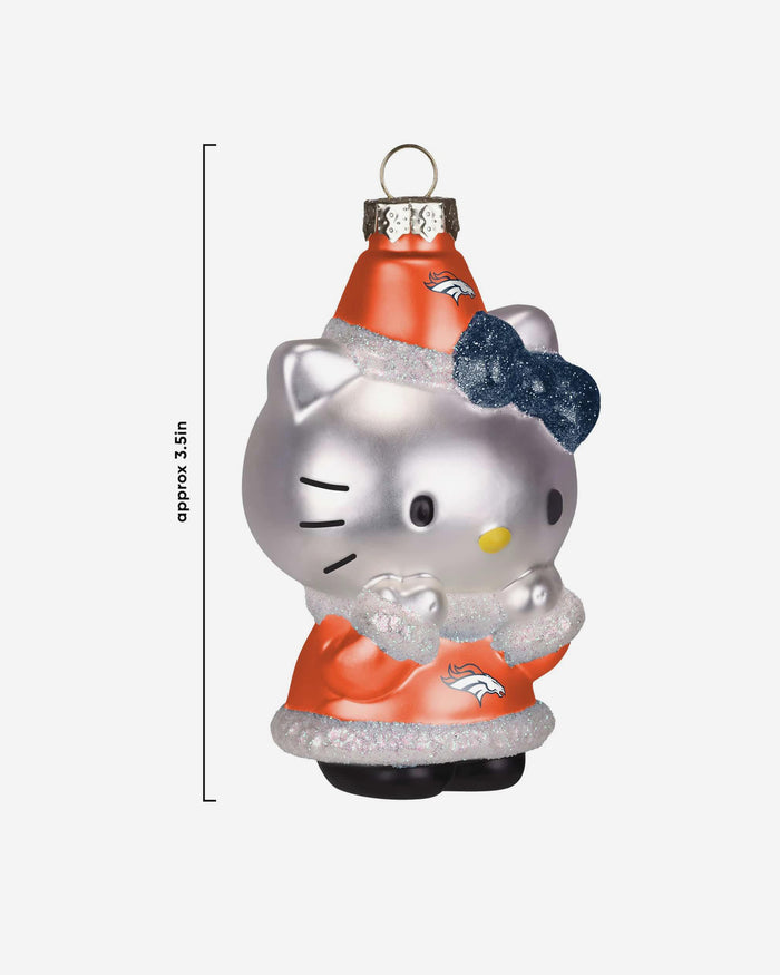 Denver Broncos Hello Kitty® Glitter Ornament FOCO - FOCO.com