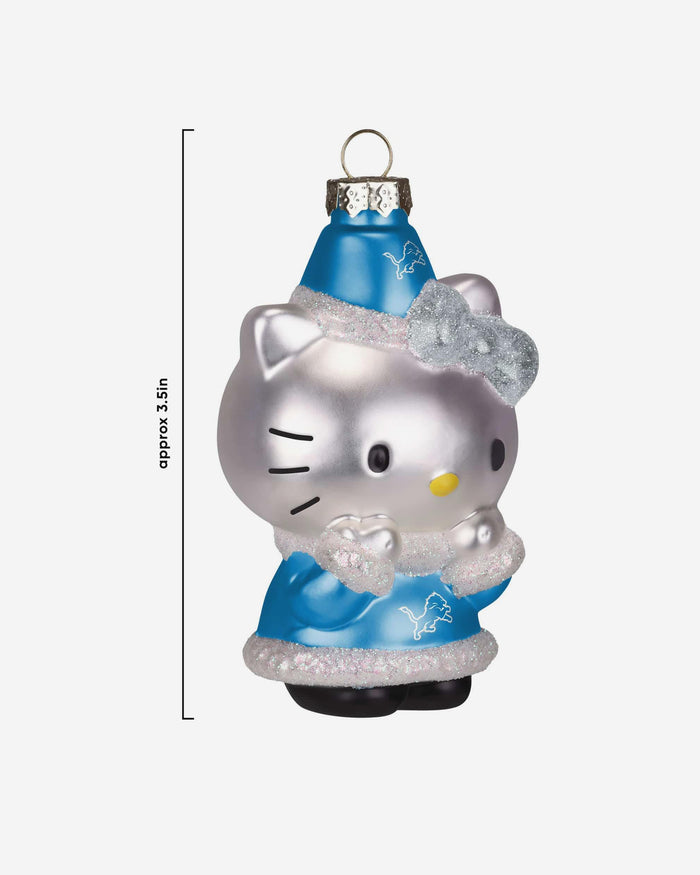Detroit Lions Hello Kitty® Glitter Ornament FOCO - FOCO.com
