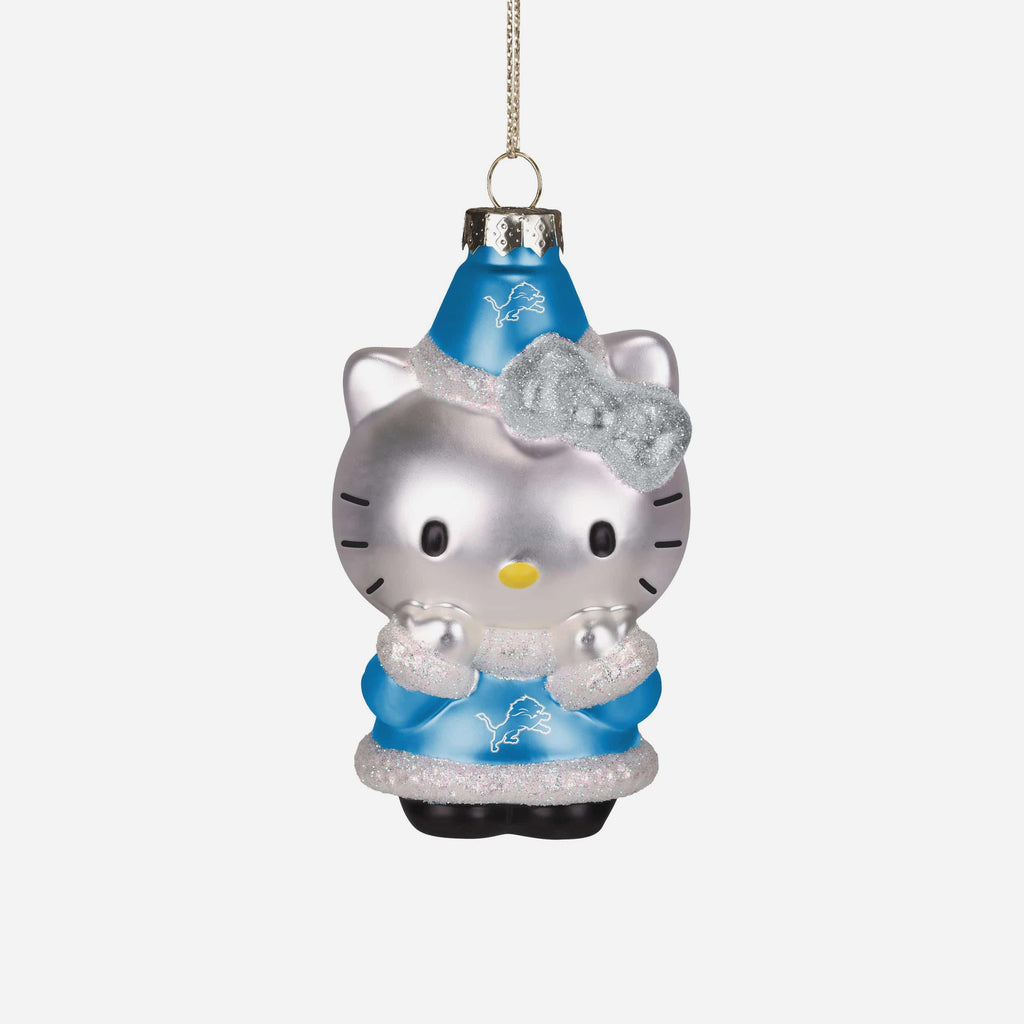 Detroit Lions Hello Kitty® Glitter Ornament FOCO - FOCO.com