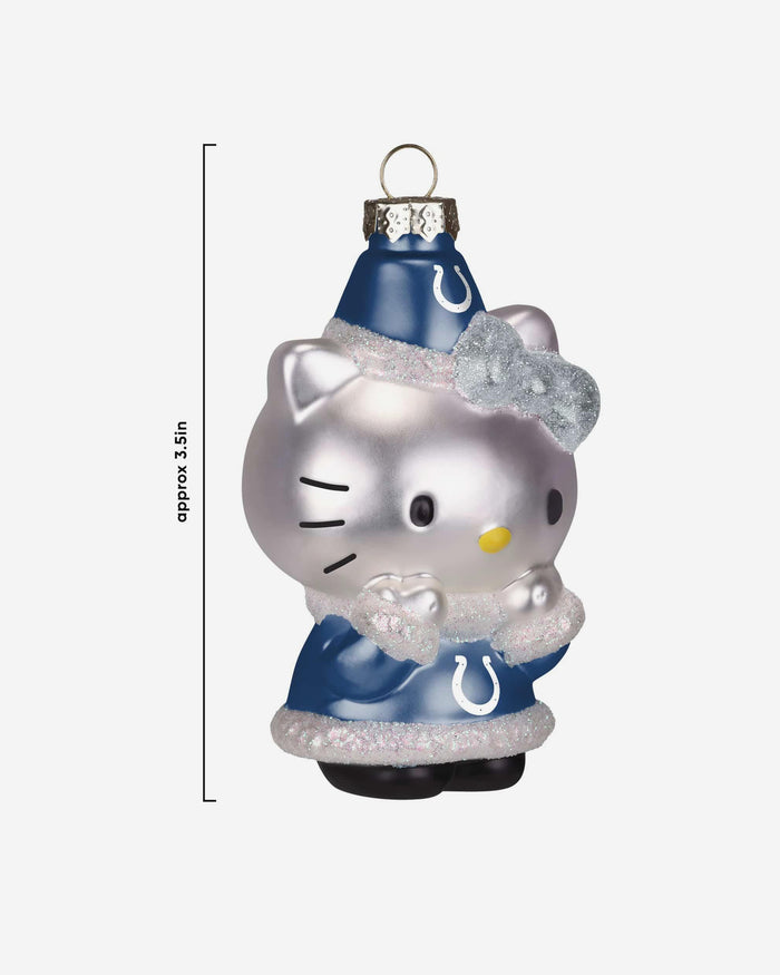 Indianapolis Colts Hello Kitty® Glitter Ornament FOCO - FOCO.com