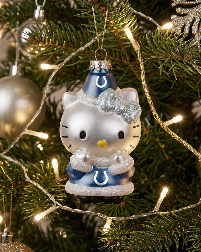 Indianapolis Colts Hello Kitty® Glitter Ornament FOCO - FOCO.com