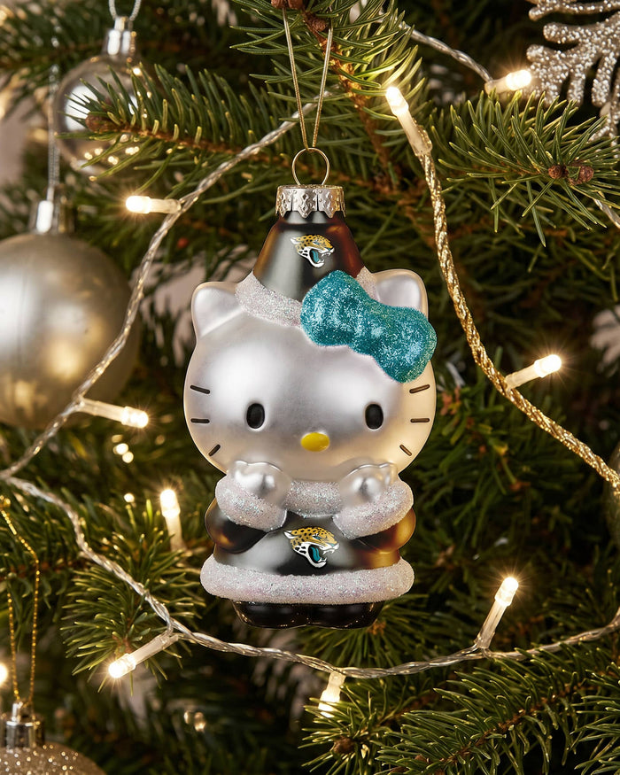 Jacksonville Jaguars Hello Kitty® Glitter Ornament FOCO - FOCO.com