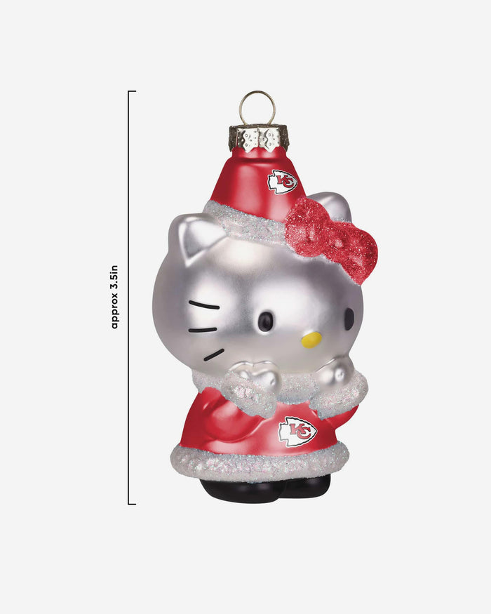 Kansas City Chiefs Hello Kitty® Glitter Ornament FOCO - FOCO.com