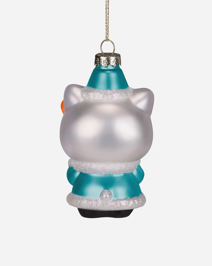 Miami Dolphins Hello Kitty® Glitter Ornament FOCO - FOCO.com
