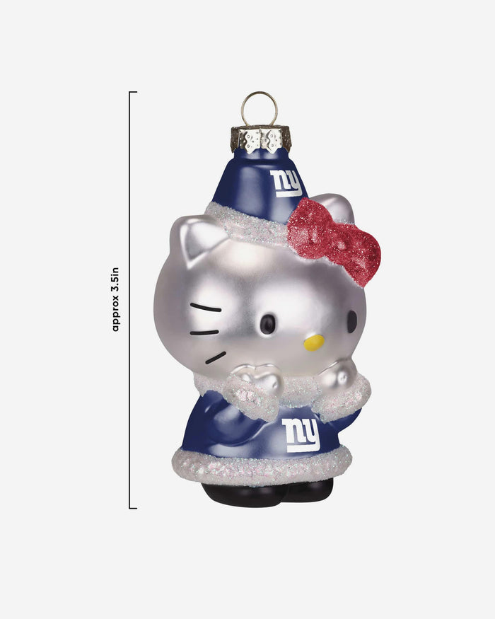 New York Giants Hello Kitty® Glitter Ornament FOCO - FOCO.com