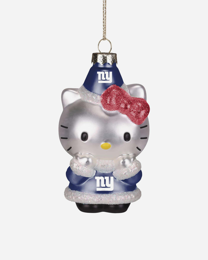 New York Giants Hello Kitty® Glitter Ornament FOCO - FOCO.com