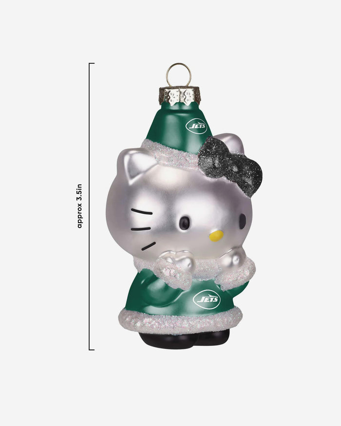 New York Jets Hello Kitty® Glitter Ornament FOCO - FOCO.com
