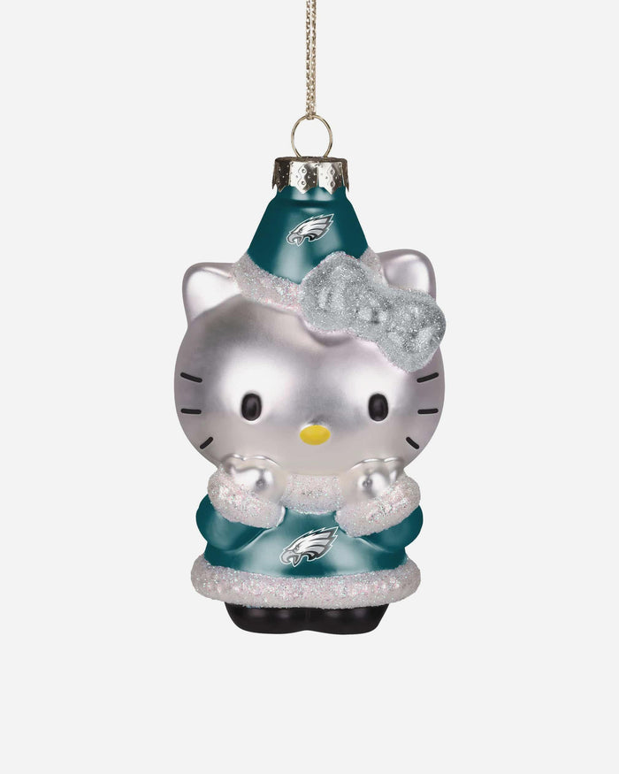 Philadelphia Eagles Hello Kitty® Glitter Ornament FOCO - FOCO.com