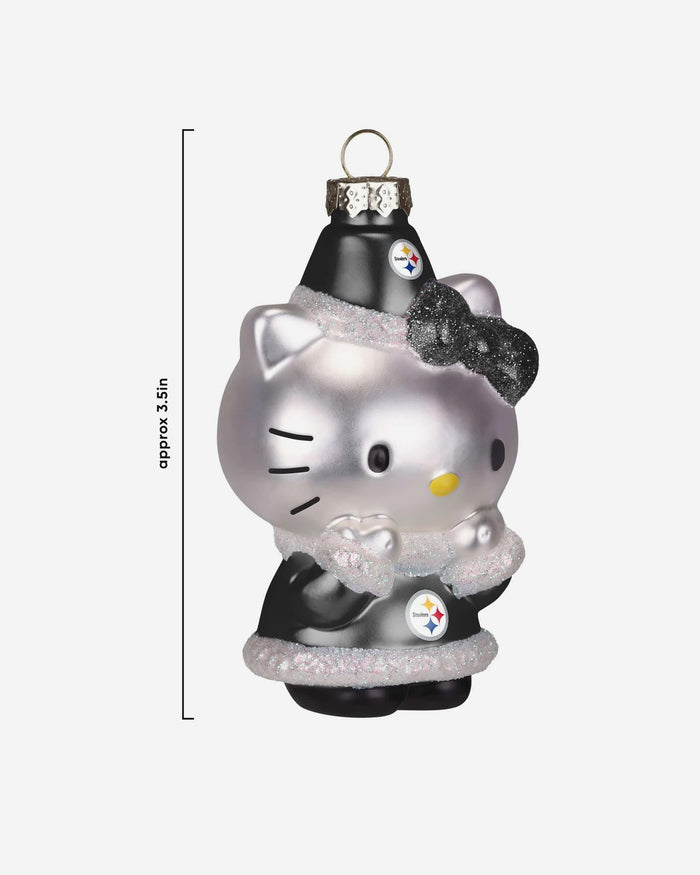 Pittsburgh Steelers Hello Kitty® Glitter Ornament FOCO - FOCO.com