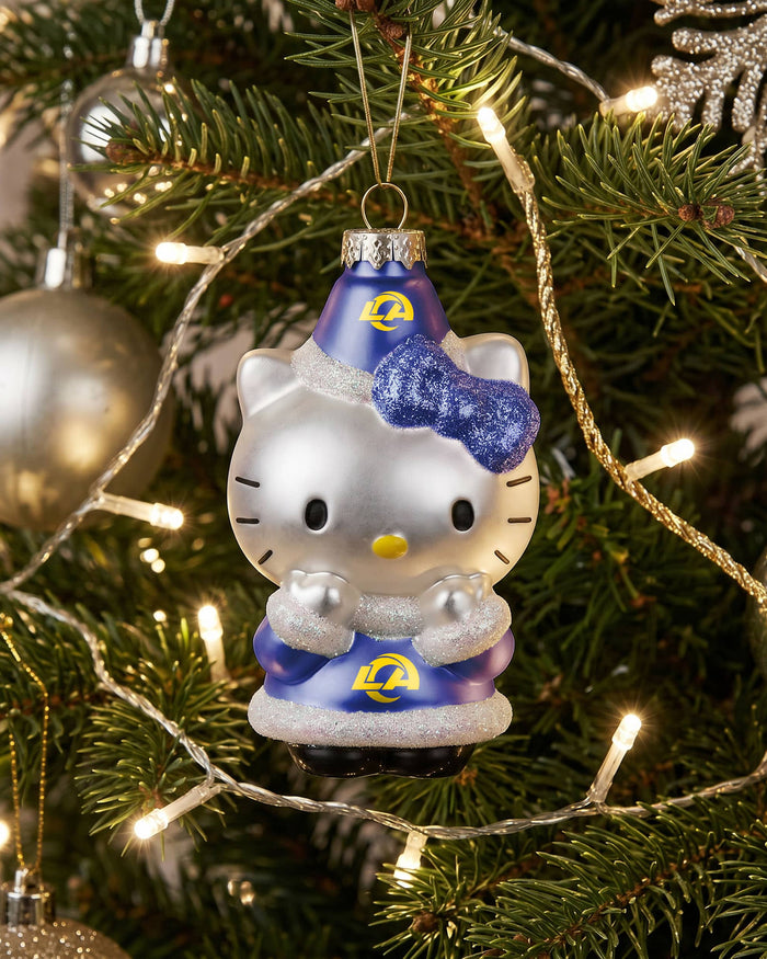 Los Angeles Rams Hello Kitty® Glitter Ornament FOCO - FOCO.com