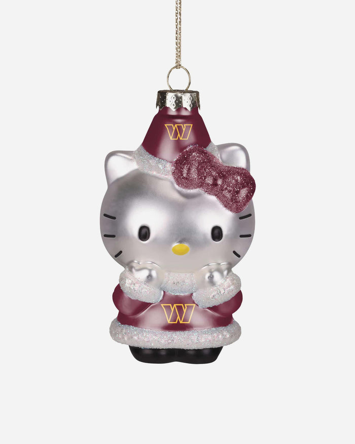 Washington Commanders Hello Kitty® Glitter Ornament FOCO - FOCO.com