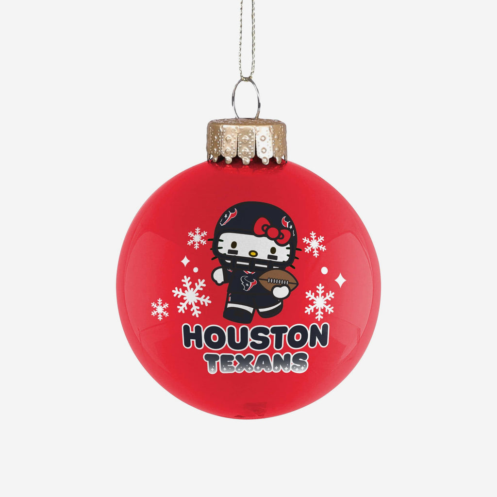 Houston Texans Hello Kitty® Glass Ball Ornament FOCO - FOCO.com