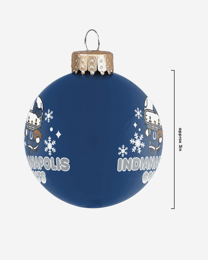 Indianapolis Colts Hello Kitty® Glass Ball Ornament FOCO - FOCO.com