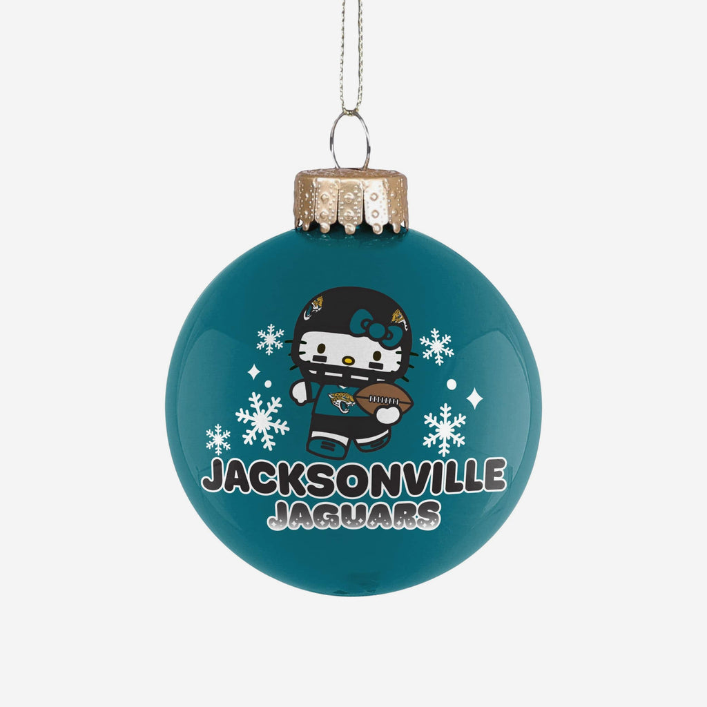Jacksonville Jaguars Hello Kitty® Glass Ball Ornament FOCO - FOCO.com