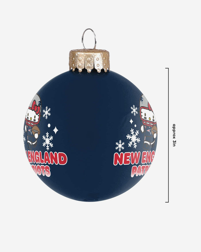 New England Patriots Hello Kitty® Glass Ball Ornament FOCO - FOCO.com