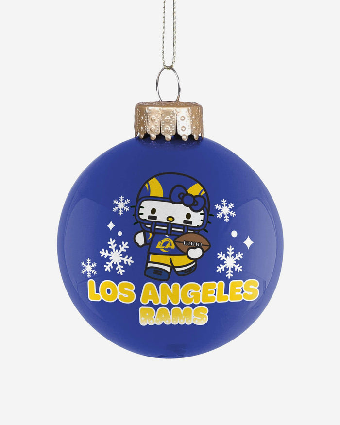 Los Angeles Rams Hello Kitty® Glass Ball Ornament FOCO - FOCO.com