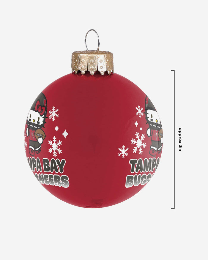 Tampa Bay Buccaneers Hello Kitty® Glass Ball Ornament FOCO - FOCO.com
