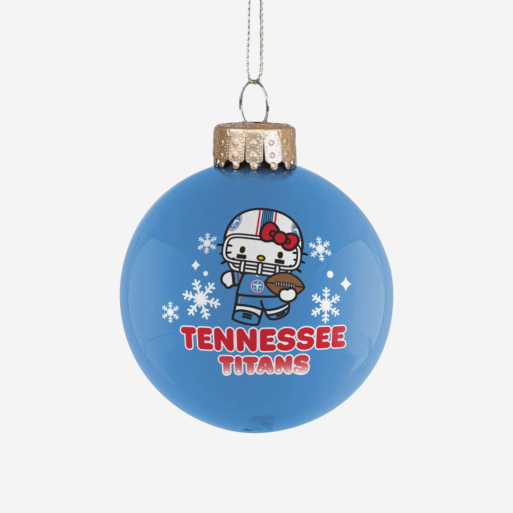 Tennessee Titans Hello Kitty® Glass Ball Ornament FOCO - FOCO.com