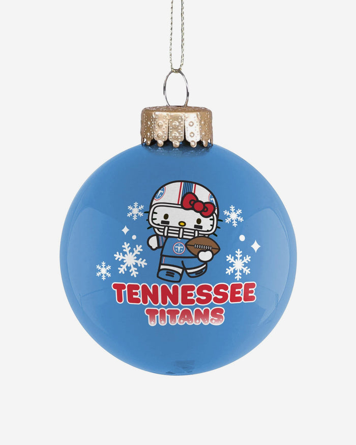 Tennessee Titans Hello Kitty® Glass Ball Ornament FOCO - FOCO.com