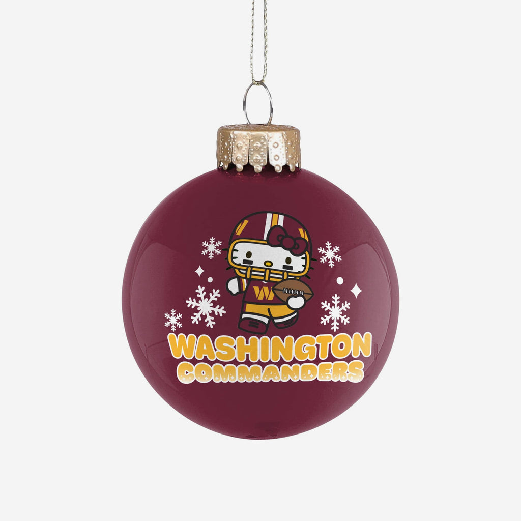 Washington Commanders Hello Kitty® Glass Ball Ornament FOCO