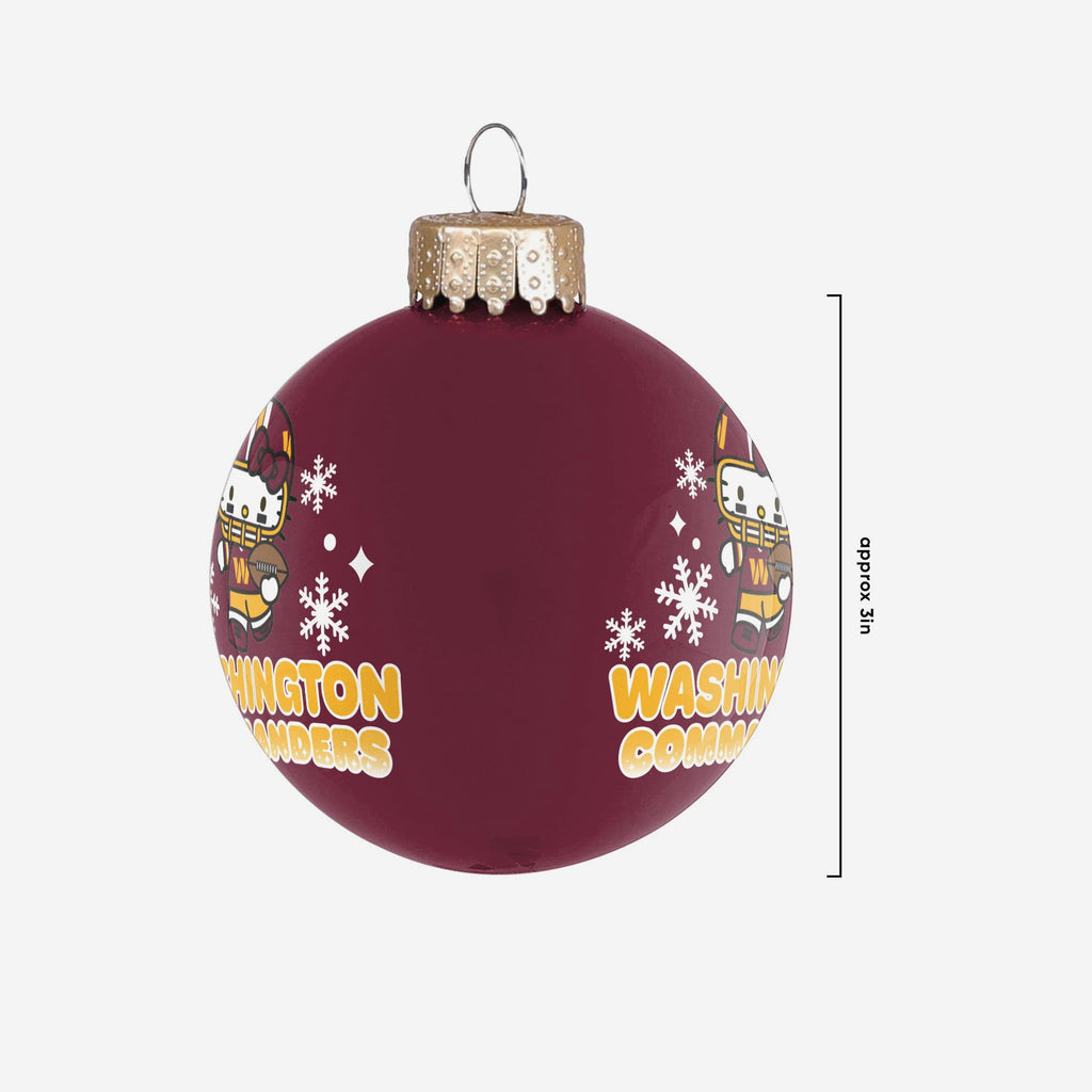 Washington Commanders Hello Kitty® Glass Ball Ornament FOCO